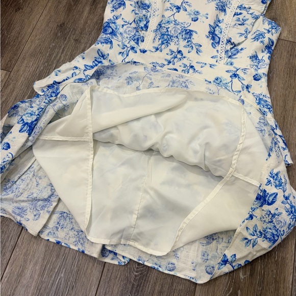 Pants Store Kaylee Floral Linen Mini Dress NWOT - Picture 7 of 14